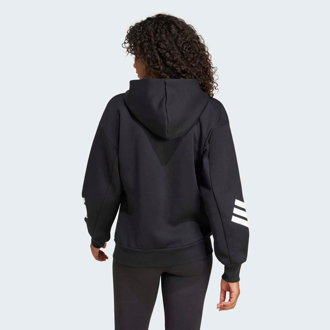 adidas WOMEN Black HOODED TRACK TOP | SKU : JE0171