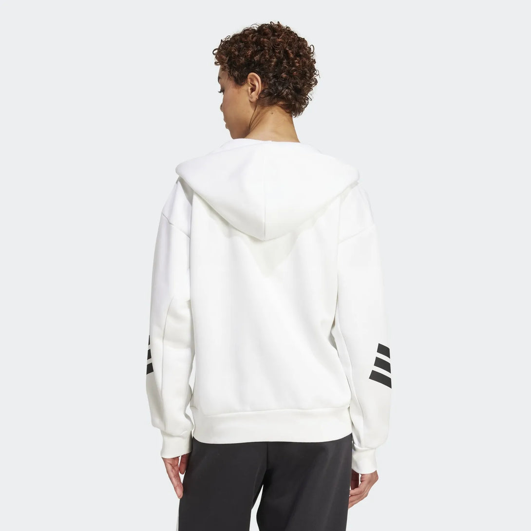 adidas WOMEN White HOODED TRACK TOP | SKU : JW7803