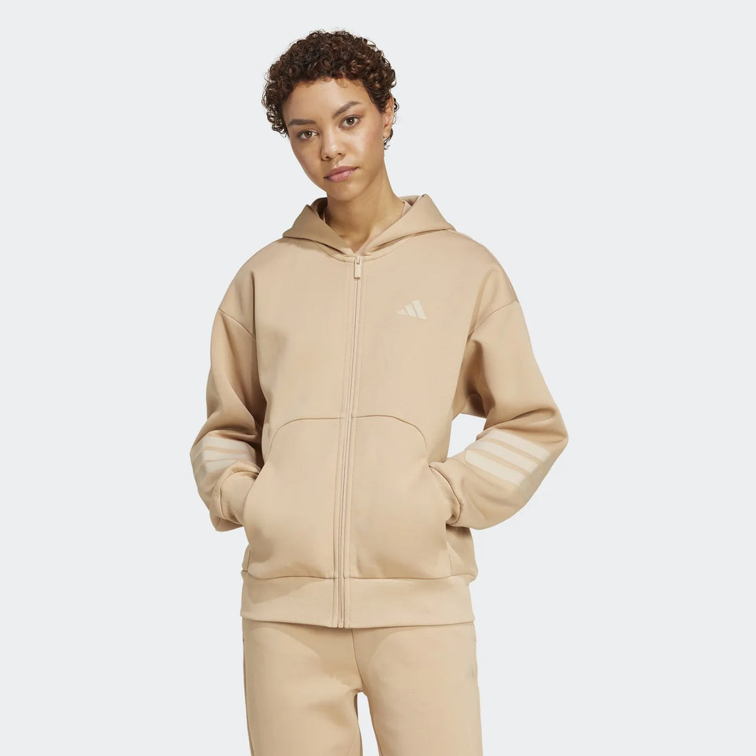 adidas WOMEN Brown HOODED TRACK TOP | SKU : JW7806