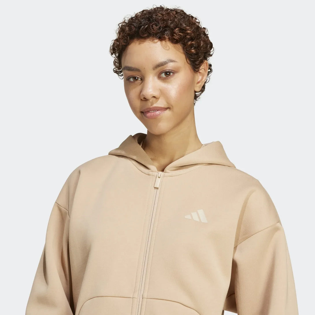 adidas WOMEN Brown HOODED TRACK TOP | SKU : JW7806