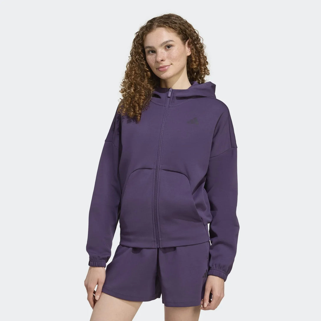 adidas WOMEN Purple HOODED TRACK TOP | SKU : JX0441