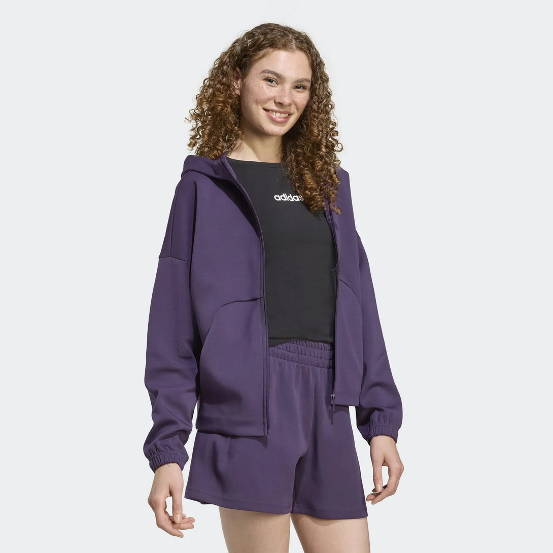 adidas WOMEN Purple HOODED TRACK TOP | SKU : JX0441