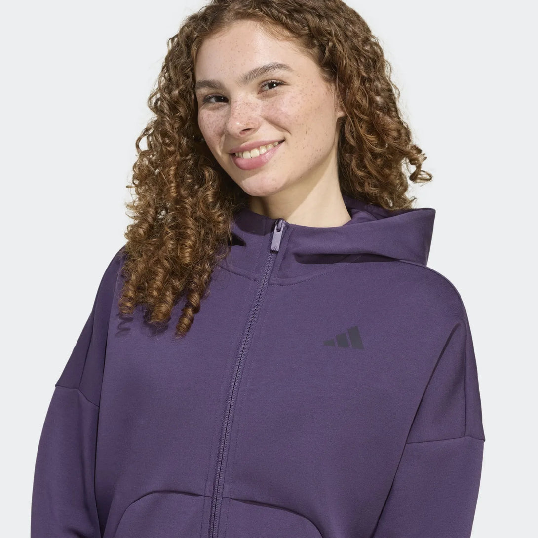adidas WOMEN Purple HOODED TRACK TOP | SKU : JX0441